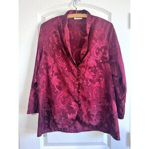 Vintage Victoria’s Secret Gold‎ Label Sleep Top Night Shirt 80’s Red Sz Medium